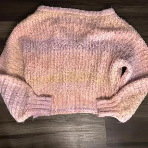 Urban Outfitters Cassia Space Dye Sweater Size Small Oversized Chunky Knit Pink - Picture 9 of 9